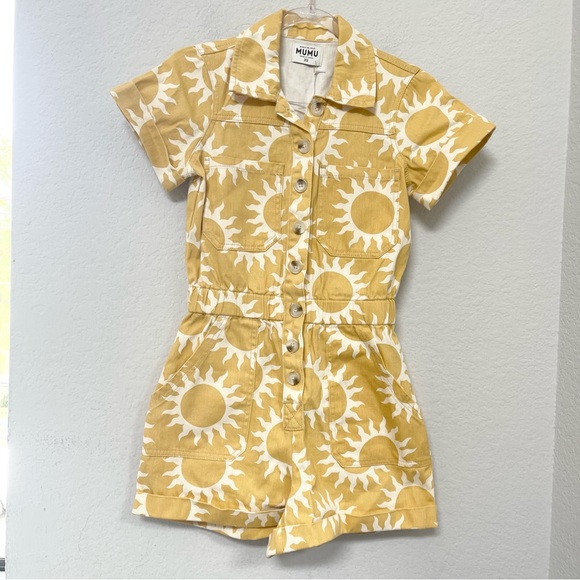 Show Me Your MuMu Cannon Romper Sun Print Size XS - Picture 2 of 4
